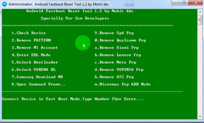 Android FastBoot Reset Tool V1.2 By Mohit KKC how to use